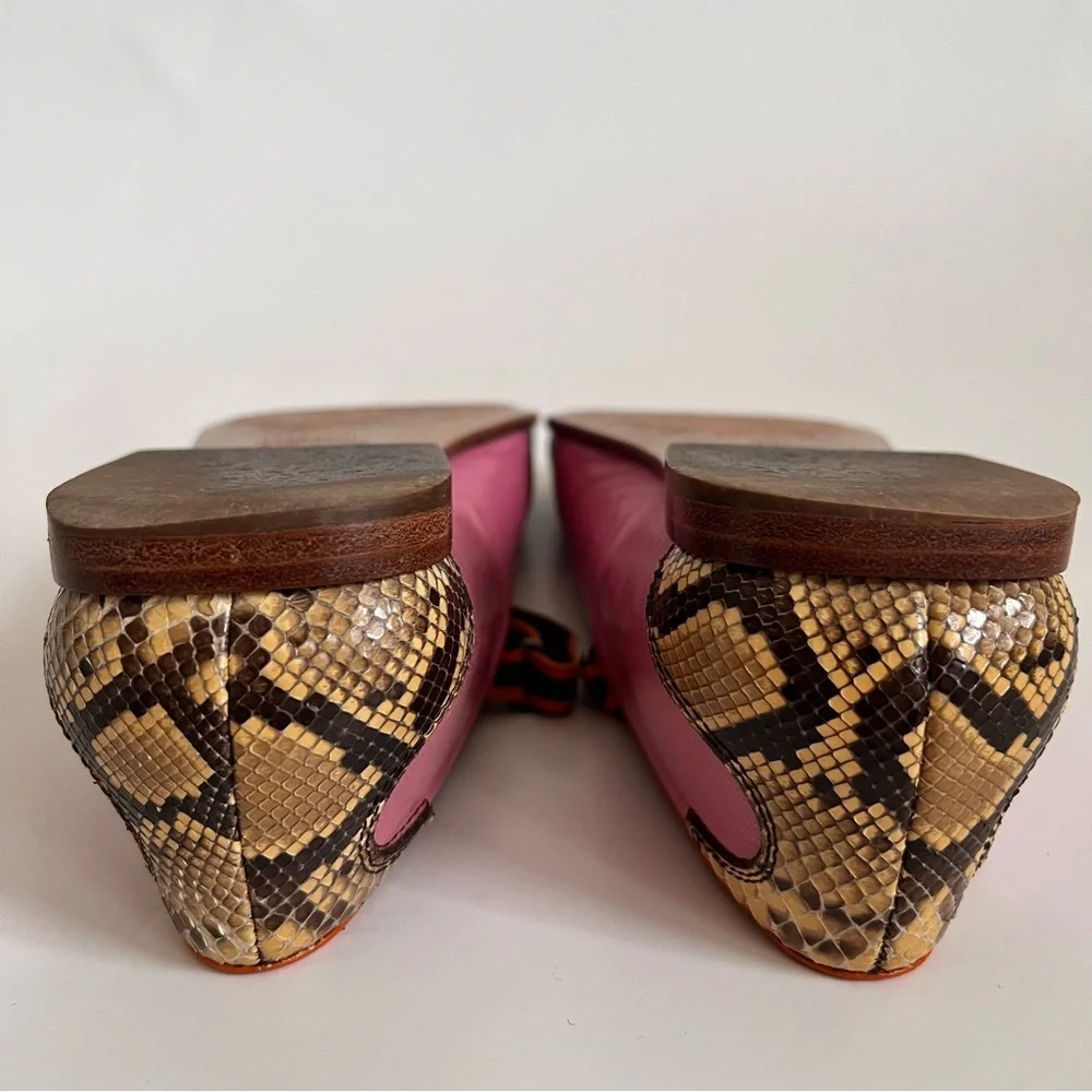 Rare Miu Miu  Vintage Flat Shoes SS1999 Y2K Pink with Snake Accents - EU 36.5 - Picture 11 of 14